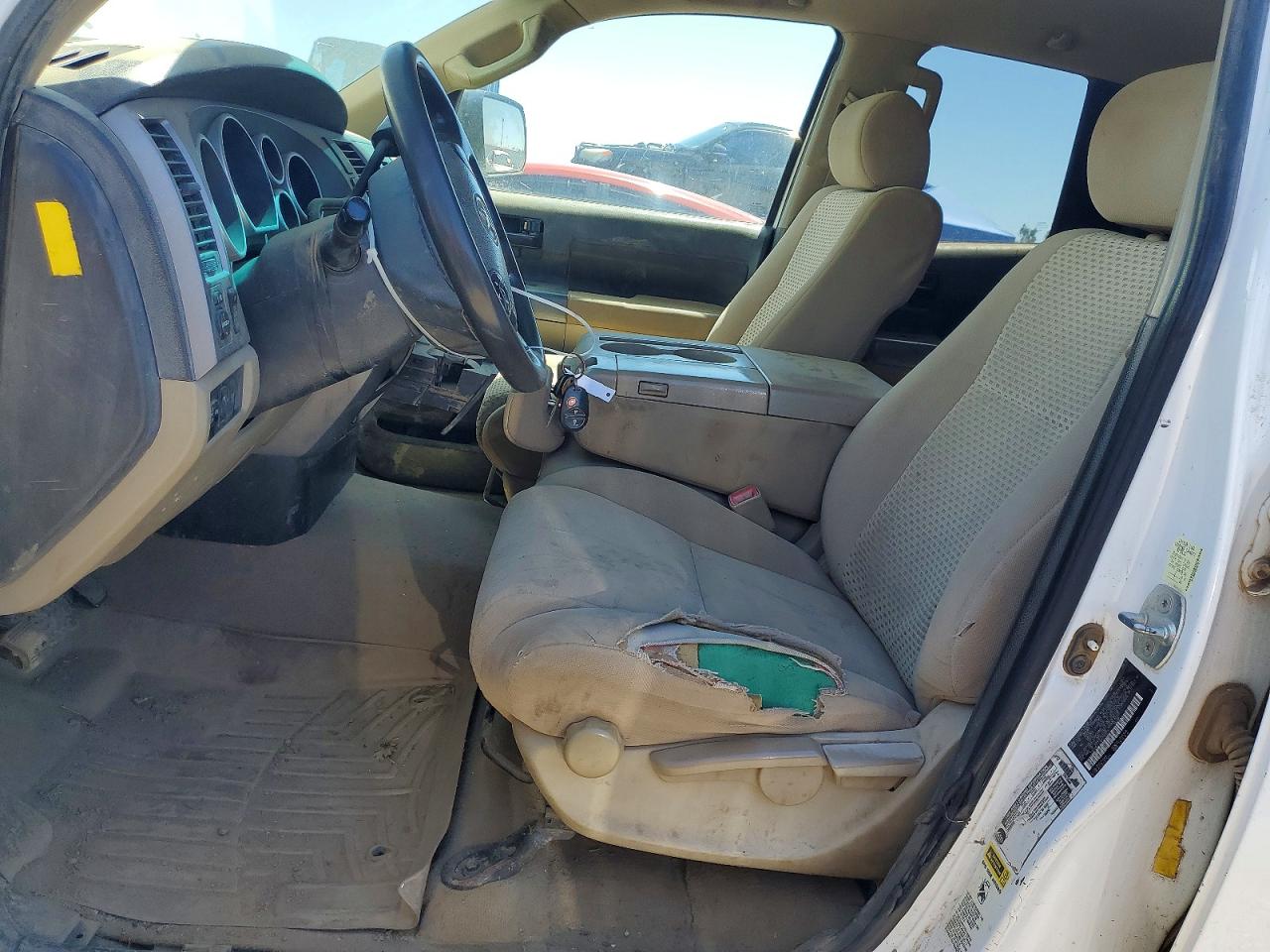 2011 Toyota Tundra Double Cab Sr5 White vin: 5TFUM5F13BX017033
