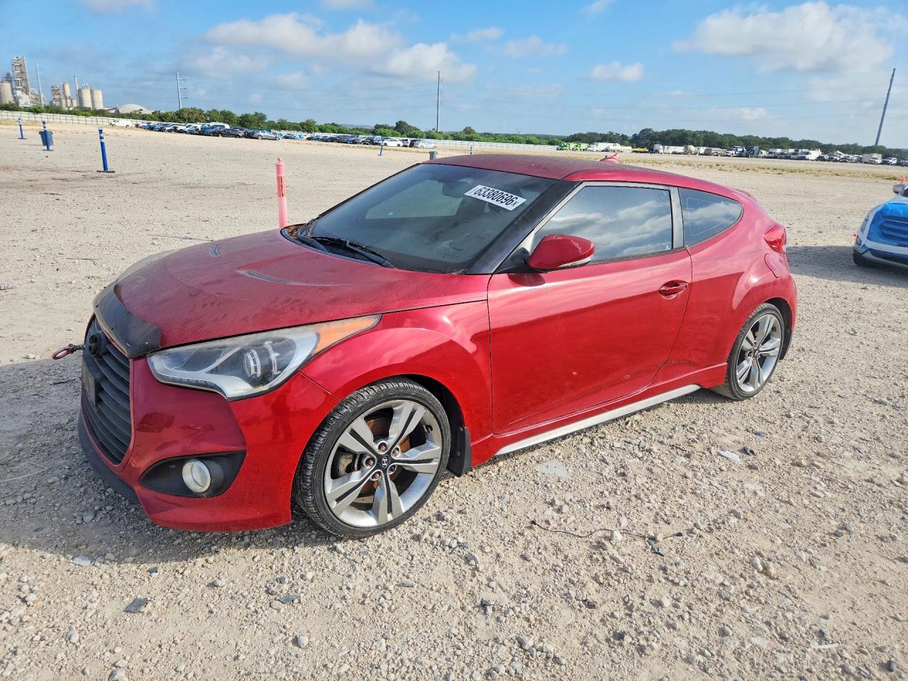 2015 Hyundai Veloster Turbo Red vin: KMHTC6AE6FU240698