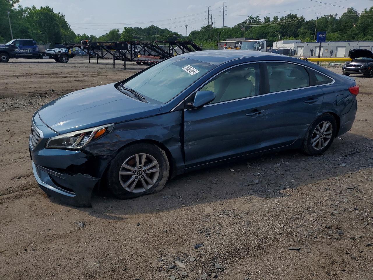 2015 Hyundai Sonata Blue vin: 5NPE24AF7FH144442