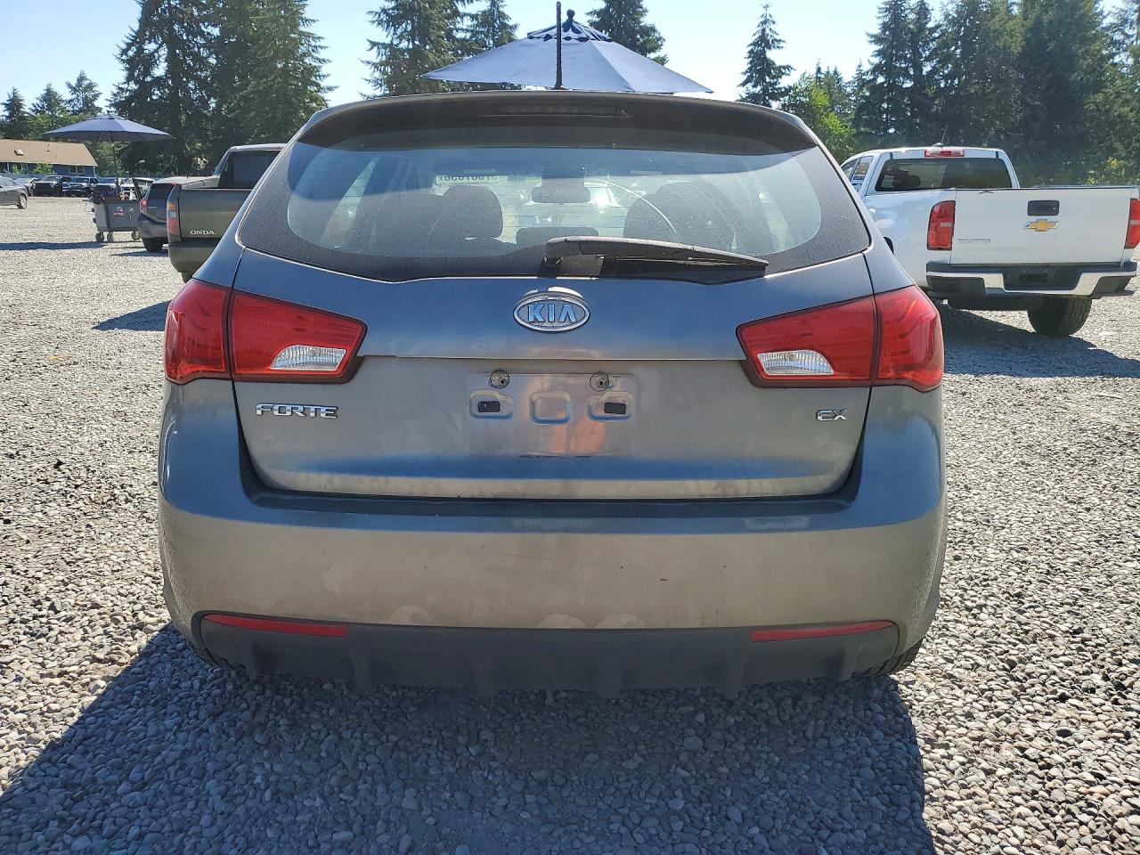 2013 Kia Forte Ex Gray vin: KNAFU5A23D5656050