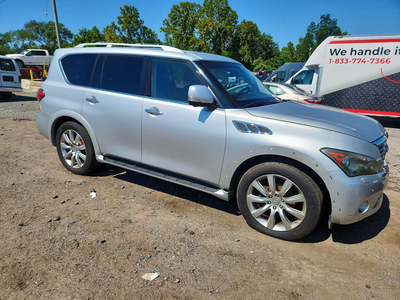 2013 Infiniti Qx56 Base Silver vin: JN8AZ2NC5D9330747