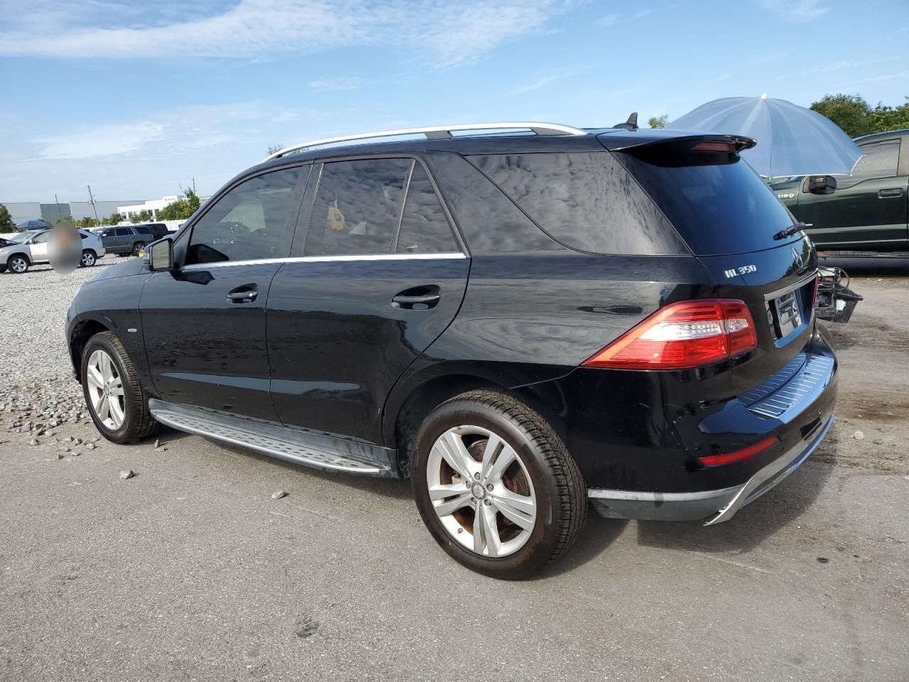 2012 Mercedes-benz Ml 350 4matic Black vin: 4JGDA5HB3CA023297