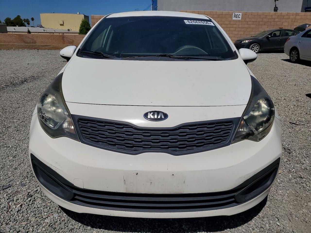 2015 Kia Rio Lx White vin: KNADM4A37F6468980