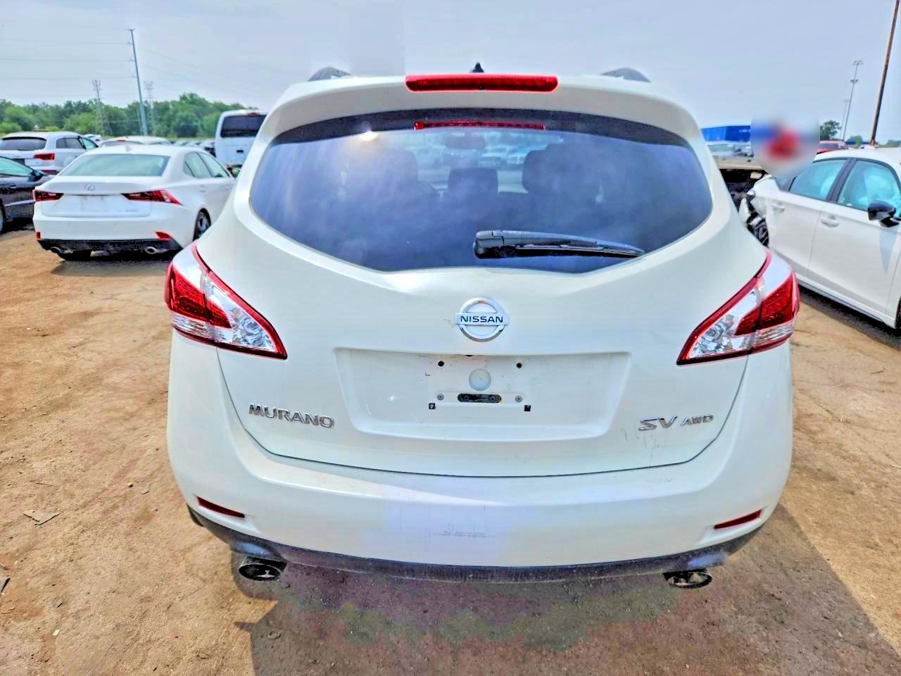 2014 Nissan Murano Sv White vin: JN8AZ1MW3EW530499