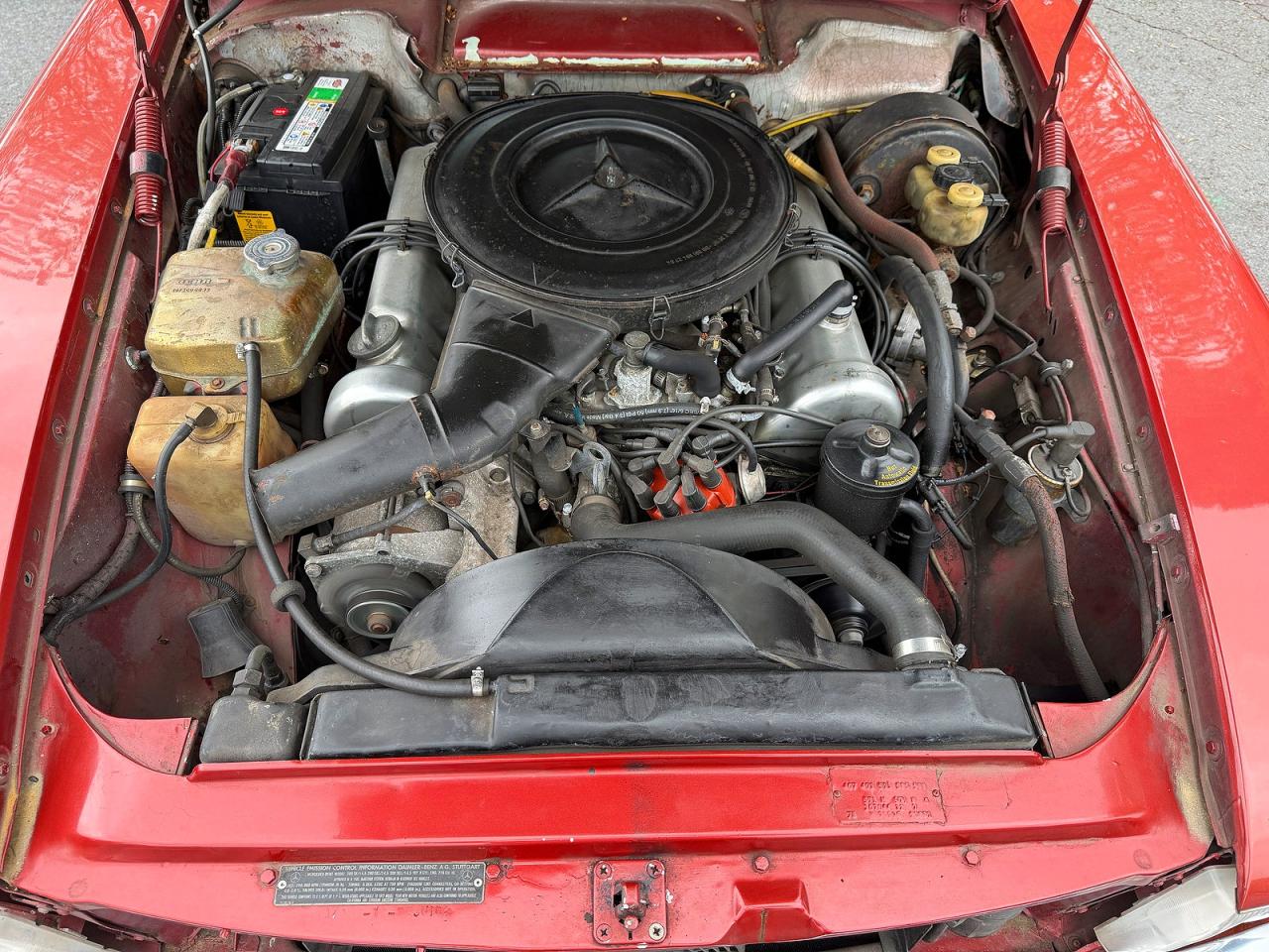 1972 Mercedes-benz 350sl Red vin: 10704412003010