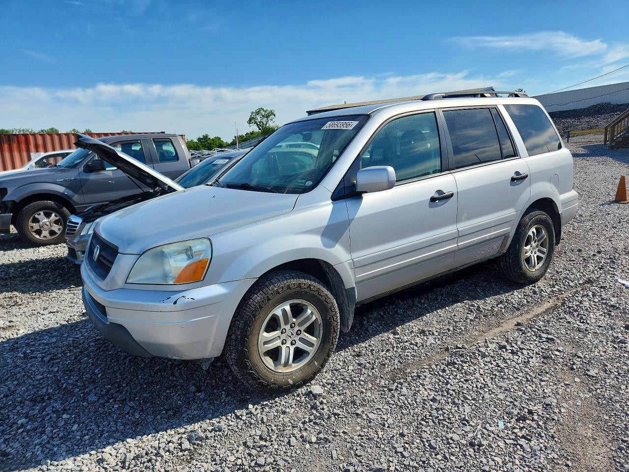 2003 Honda Pilot Exl Silver vin: 2HKYF18583H595100