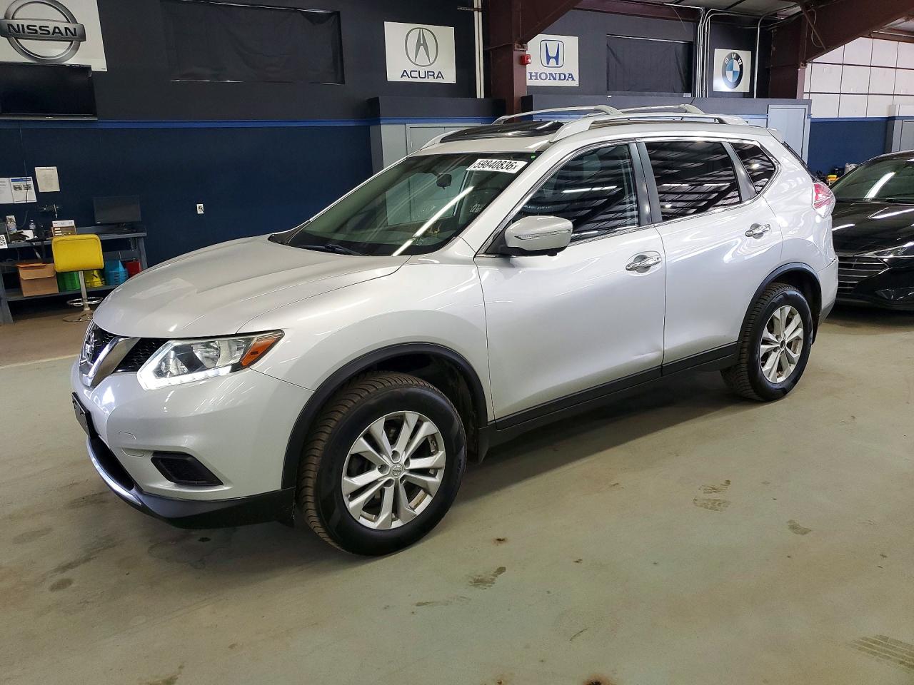 2014 Nissan Rogue Sv Silver vin: 5N1AT2MV9EC792714