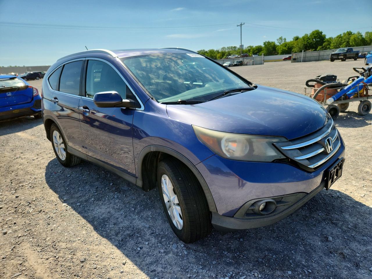 2013 Honda Cr-v Exl Blue vin: 2HKRM4H78DH678122