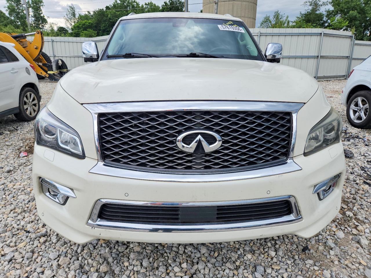 2015 Infiniti Qx80 Base White vin: JN8AZ2NE5F9085453