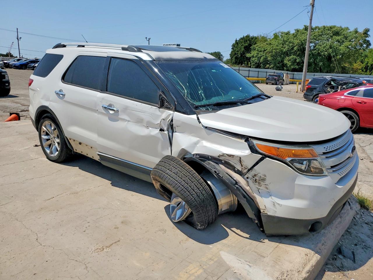 2013 Ford Explorer Limited White vin: 1FM5K7F86DGB19895