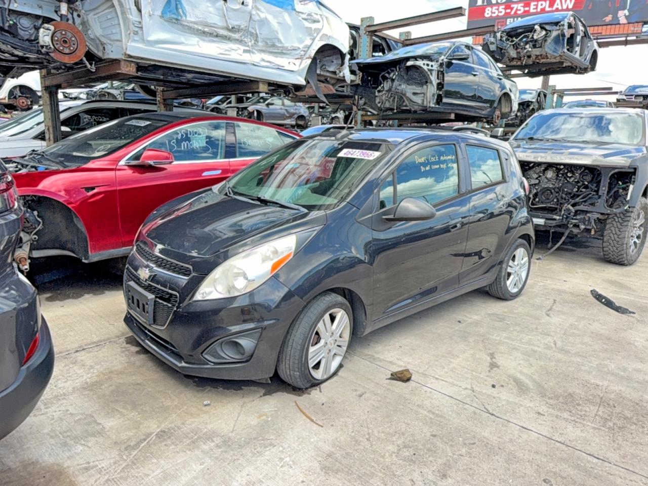 2014 Chevrolet Spark 1lt Black vin: KL8CD6S97EC502325