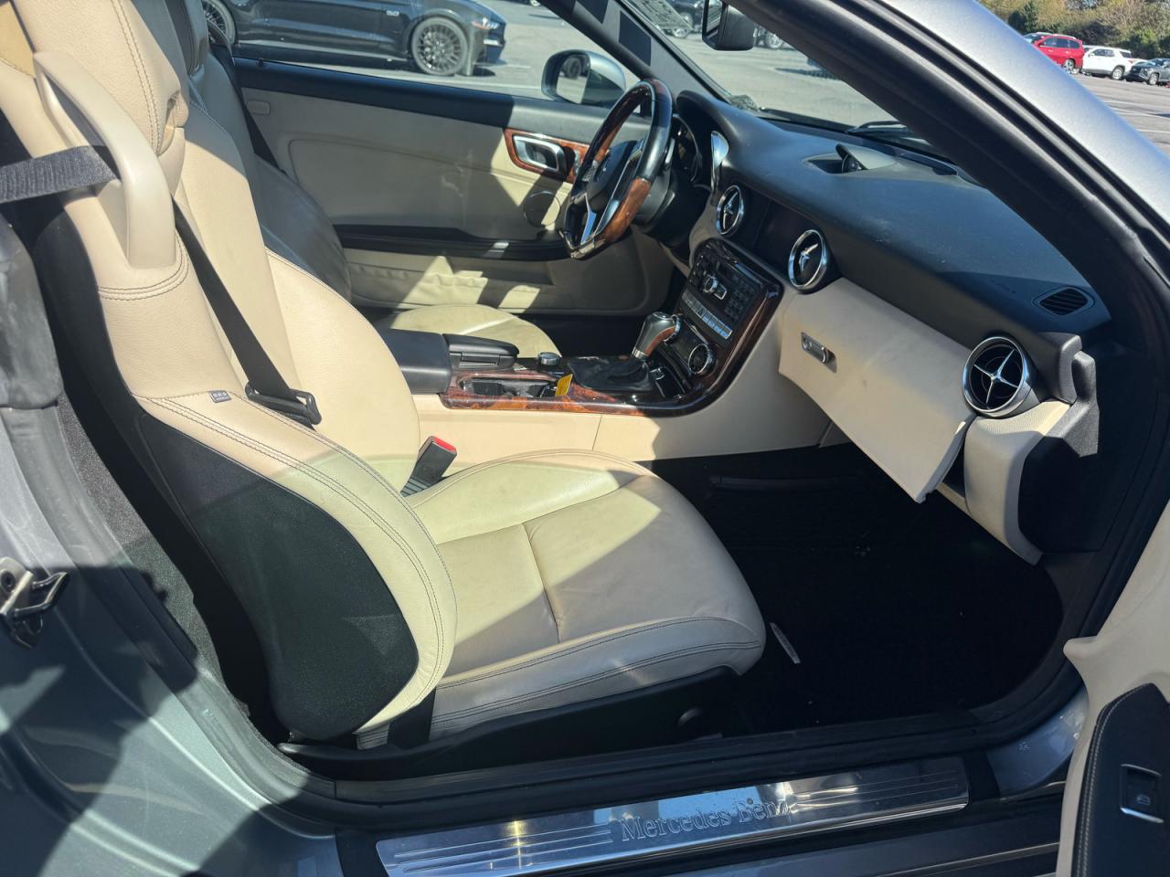2012 Mercedes-benz Slk 350 Gray vin: WDDPK5HA7CF023446