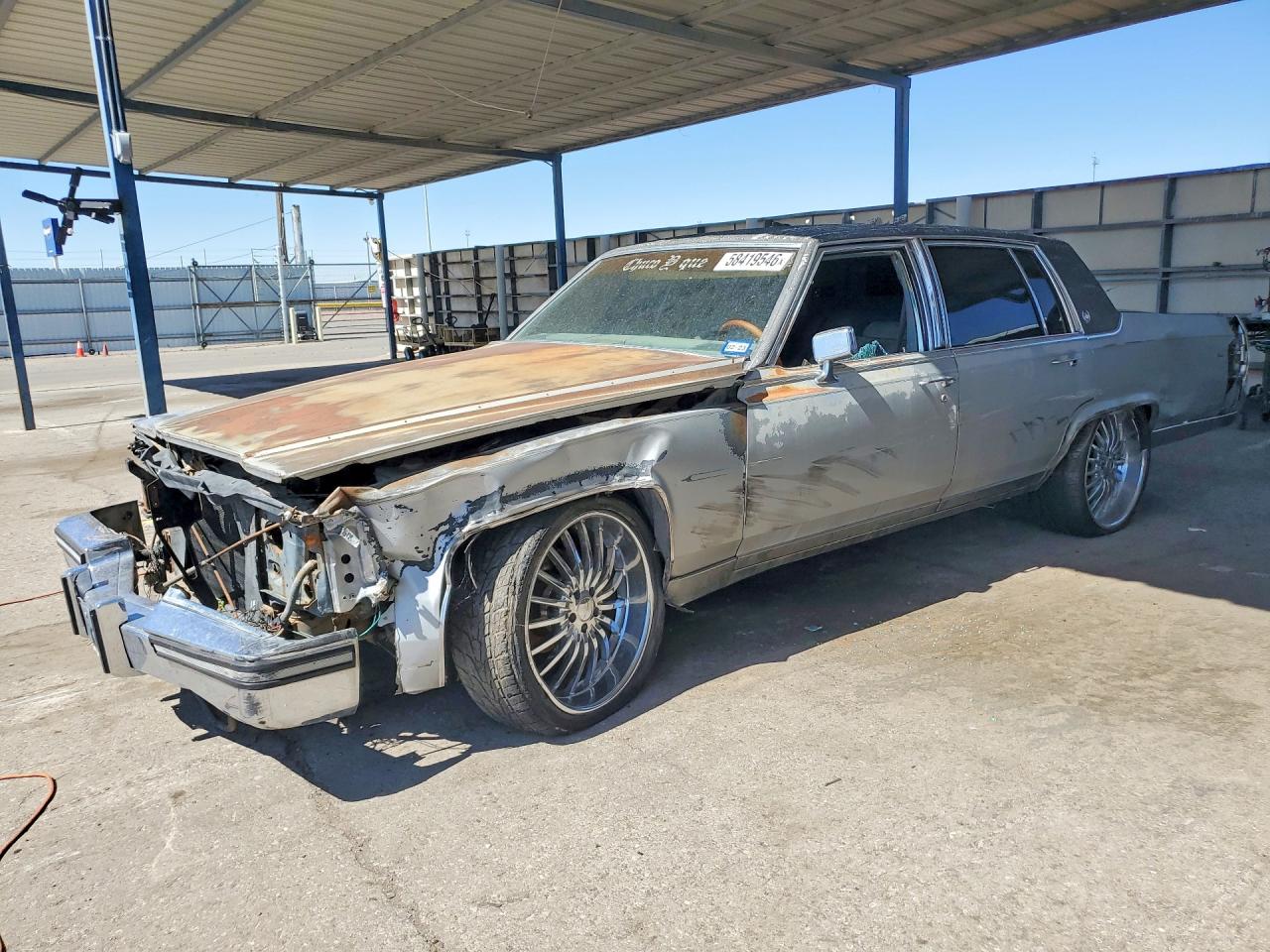 1989 Cadillac Brougham Gray vin: 1G6DW51Y7KR707034
