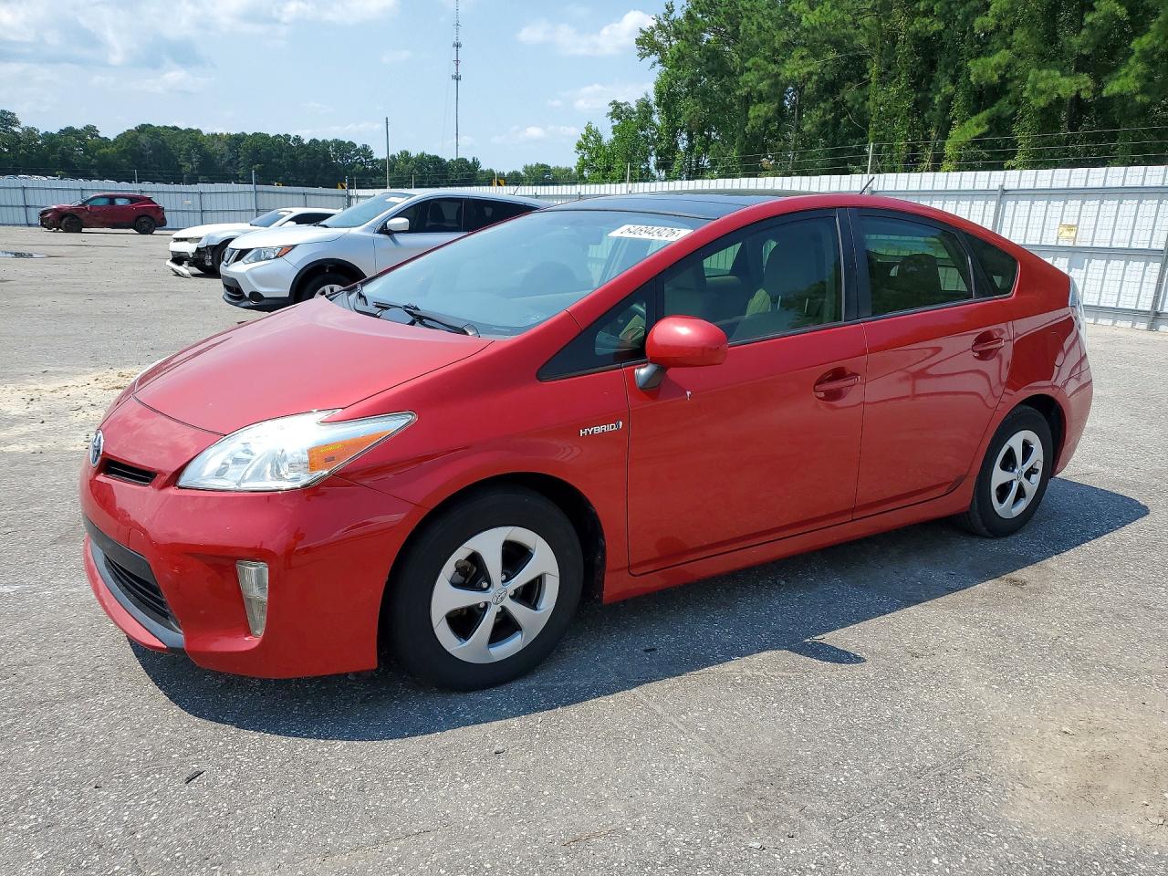 2014 Toyota Prius Three Red vin: JTDKN3DU0E0385124