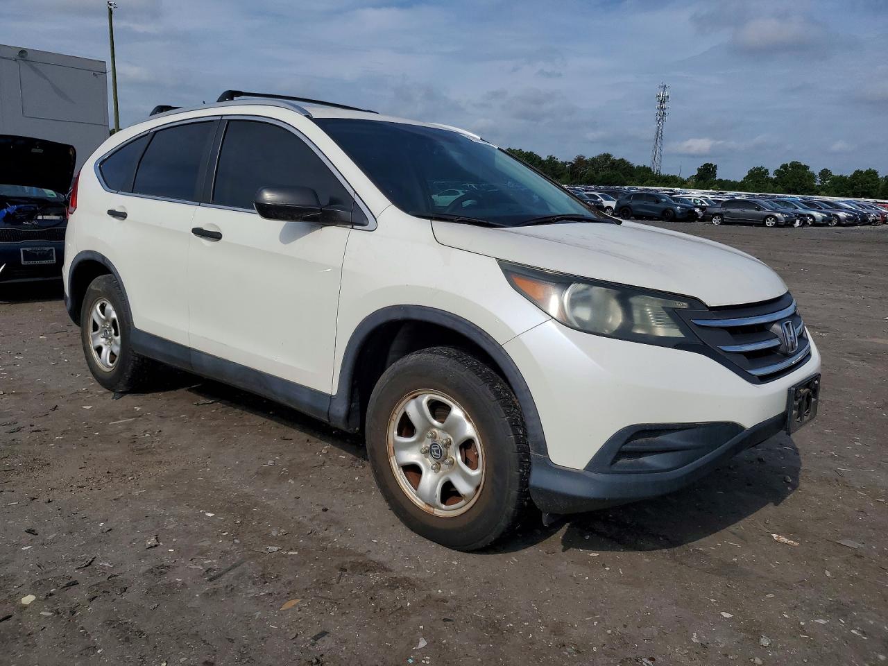 2013 Honda Cr-v Lx White vin: 5J6RM4H32DL046509
