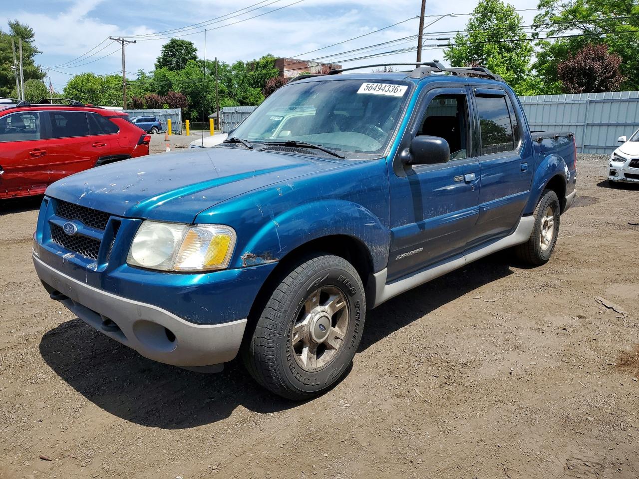 2001 Ford Explorer Sport Trac Green vin: 1FMZU77E01UC12702