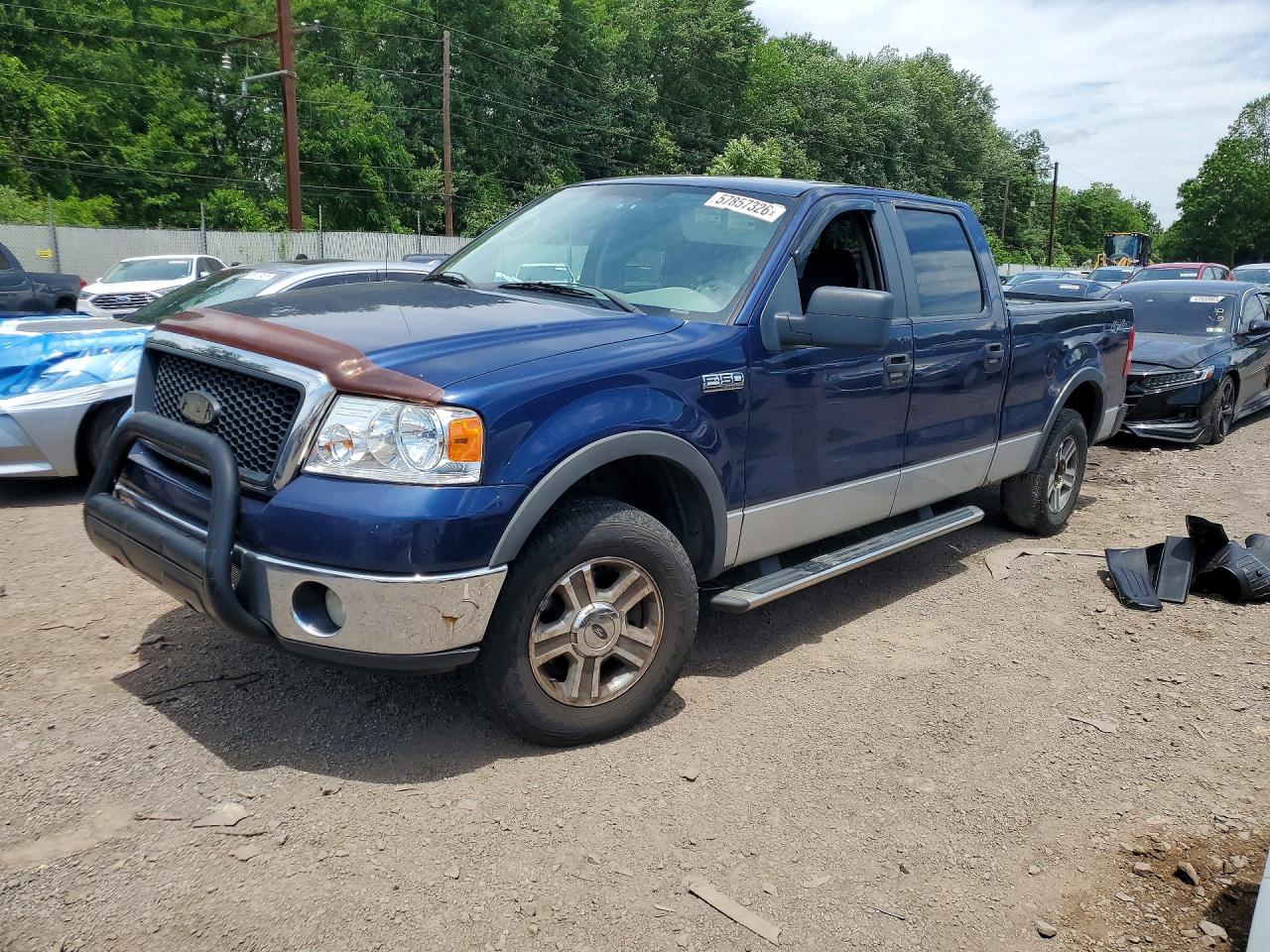 2007 Ford F150 Supercrew Blue vin: 1FTRW14W07FA24560