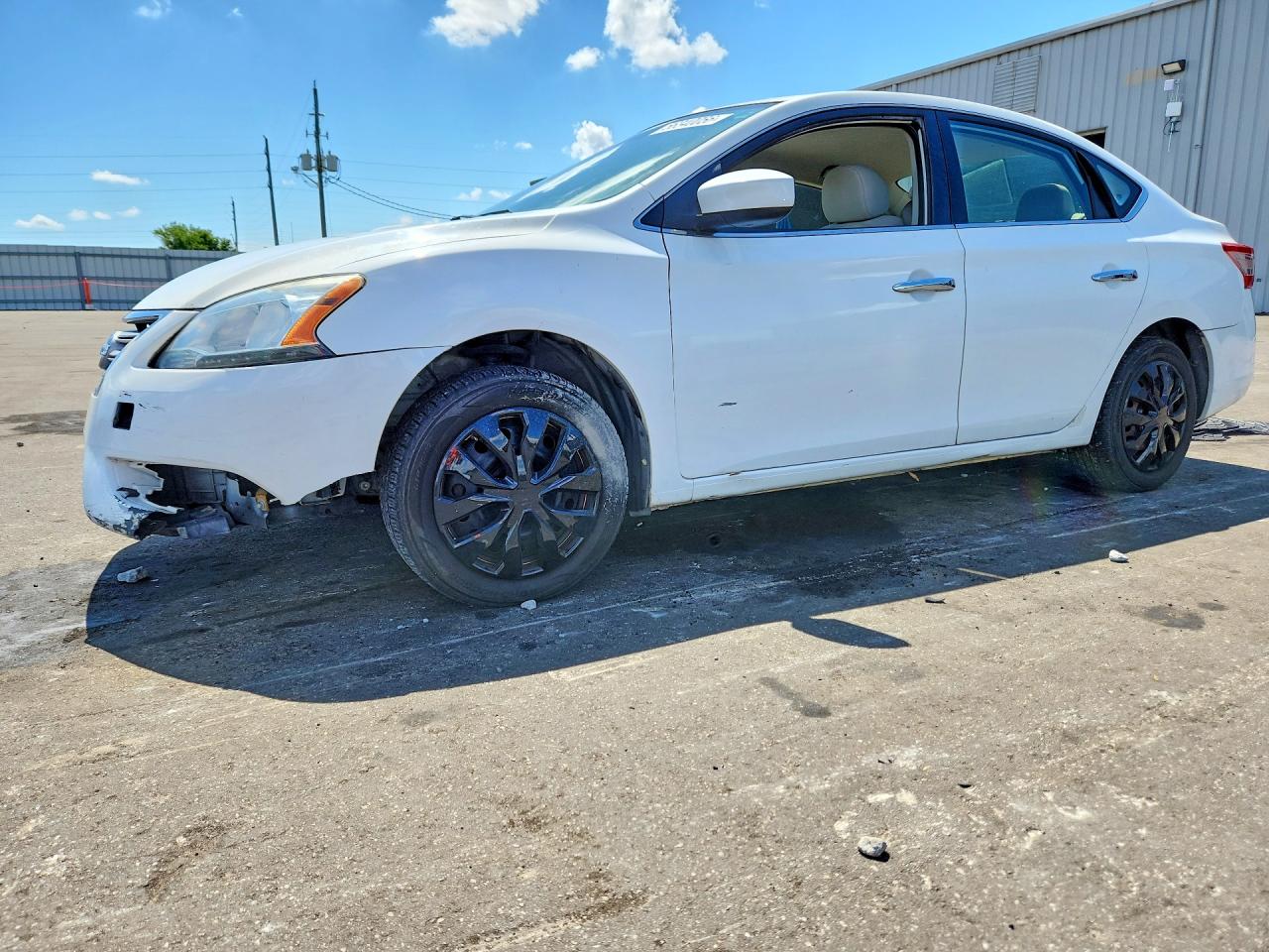 2015 Nissan Sentra Sv White vin: 3N1AB7AP9FY220452