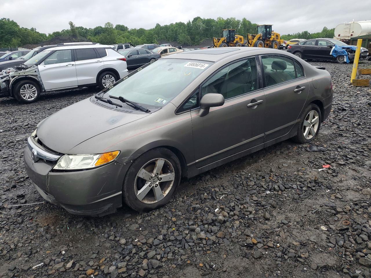 2008 Honda Civic Ex Gray vin: 2HGFA16808H524090