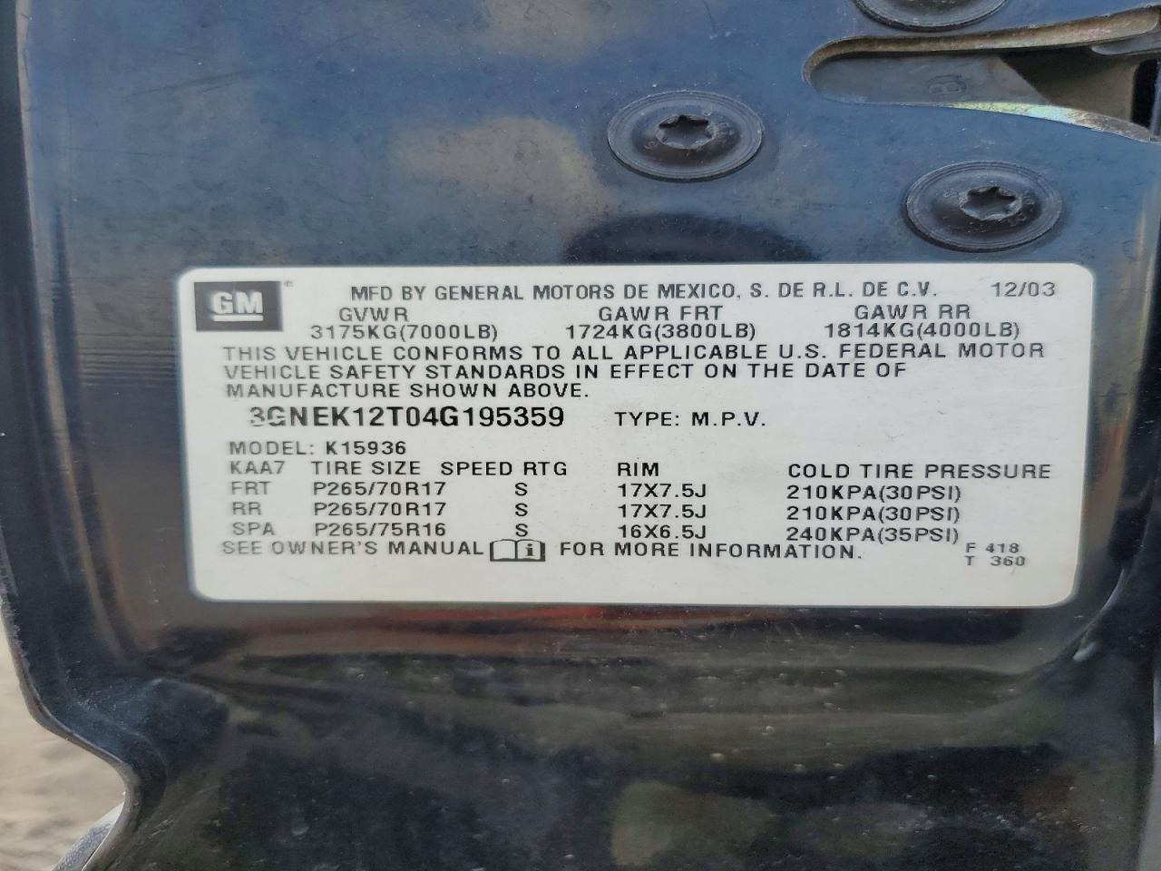 2004 Chevrolet Avalanche K1500 Pink vin: 3GNEK12T04G195359