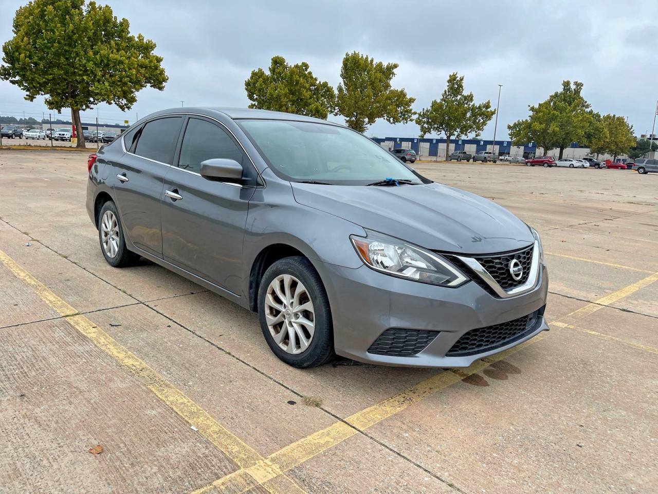 2019 Nissan Sentra Sv Серый vin: 3N1AB7AP4KY447025