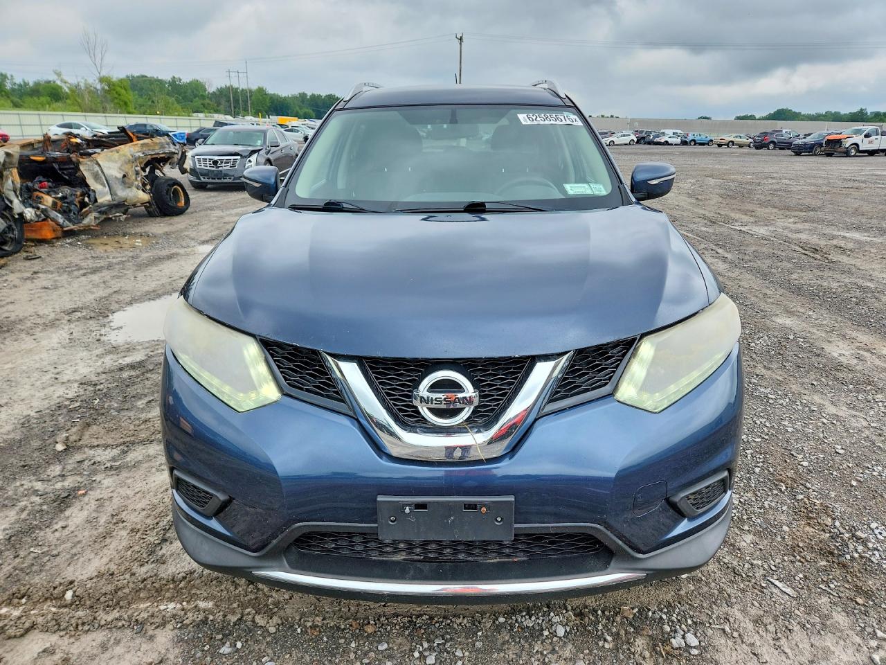 2015 Nissan Rogue Sv Blue vin: KNMAT2MV8FP544551