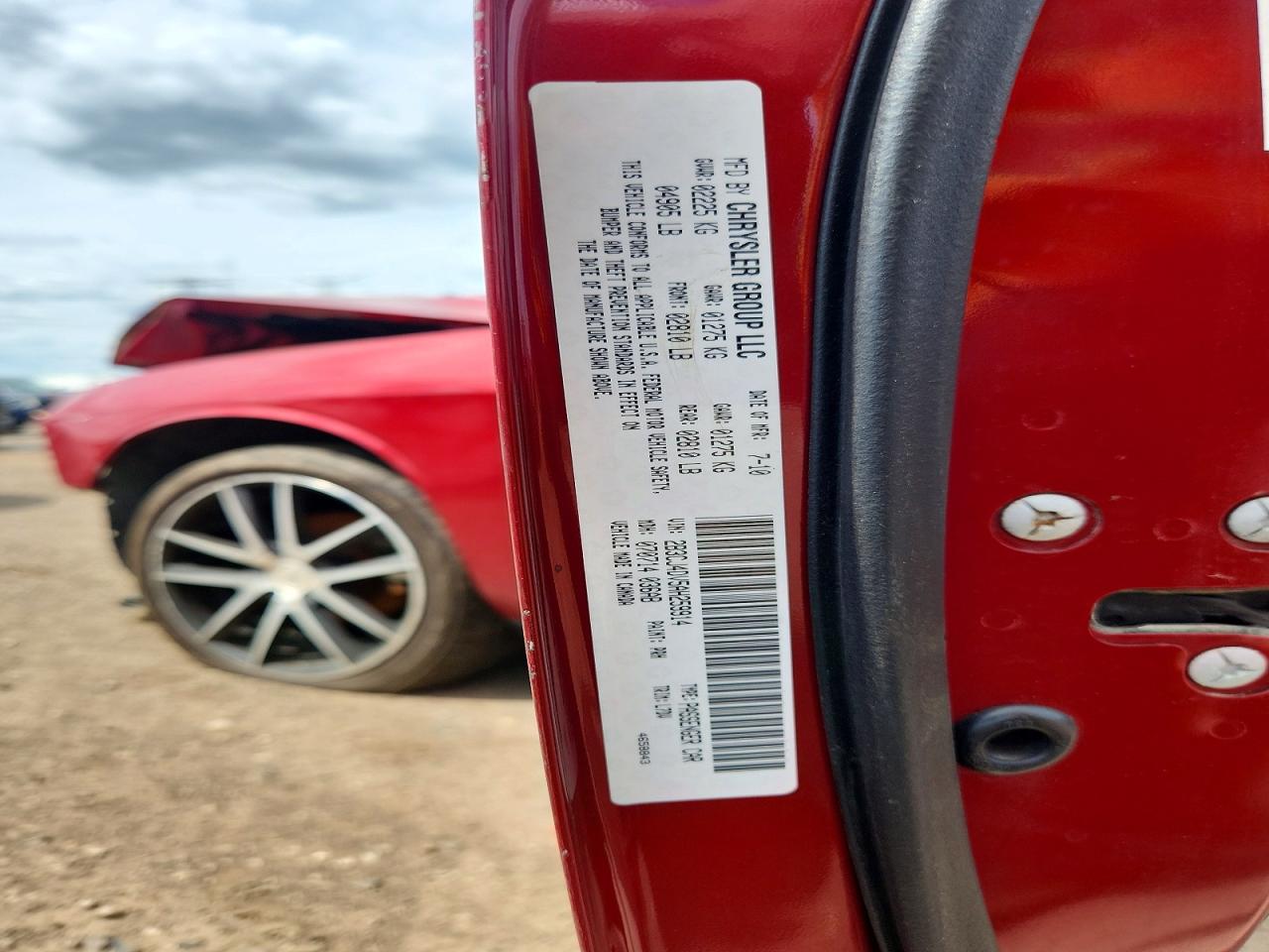 2010 Dodge Challenger Se Red vin: 2B3CJ4DV5AH259914