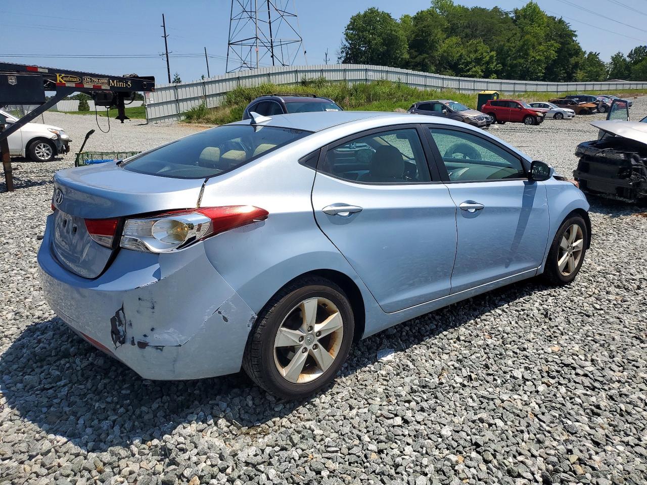2012 Hyundai Elantra Gls Blue vin: KMHDH4AE6CU232624
