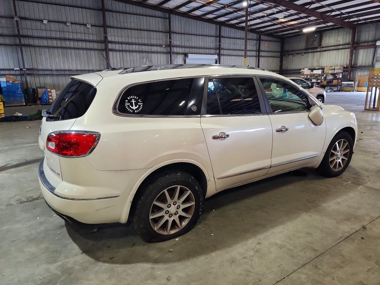 2014 Buick Enclave White vin: 5GAKRBKD4EJ115214
