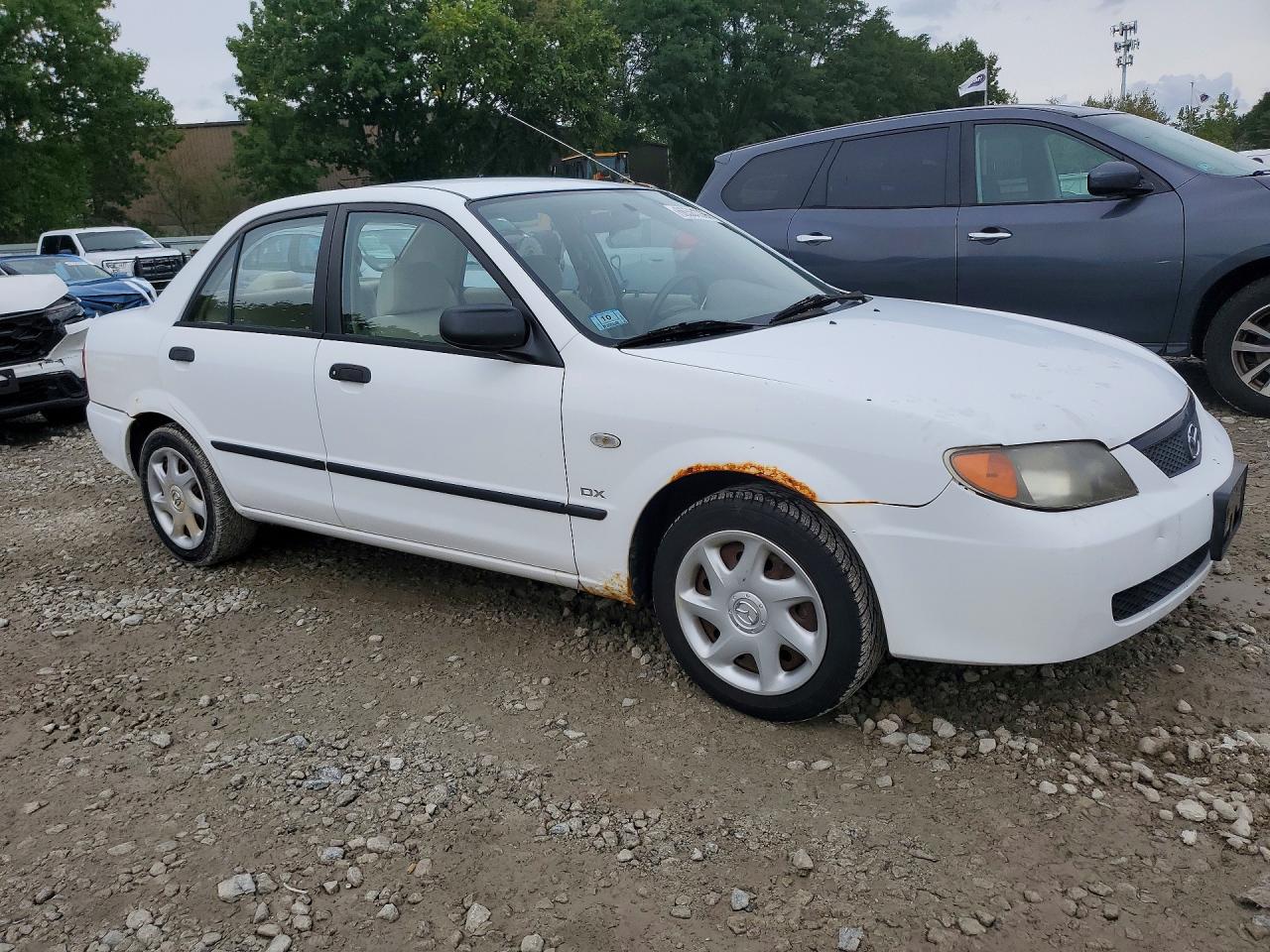 2003 Mazda Protege Dx White vin: JM1BJ225730162982