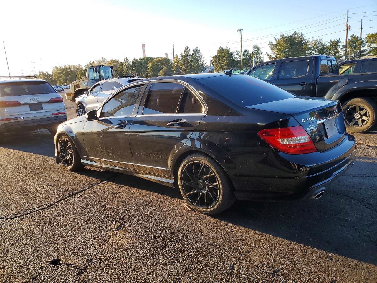 2012 Mercedes-benz C 300 4matic Black vin: WDDGF8BB9CR202027