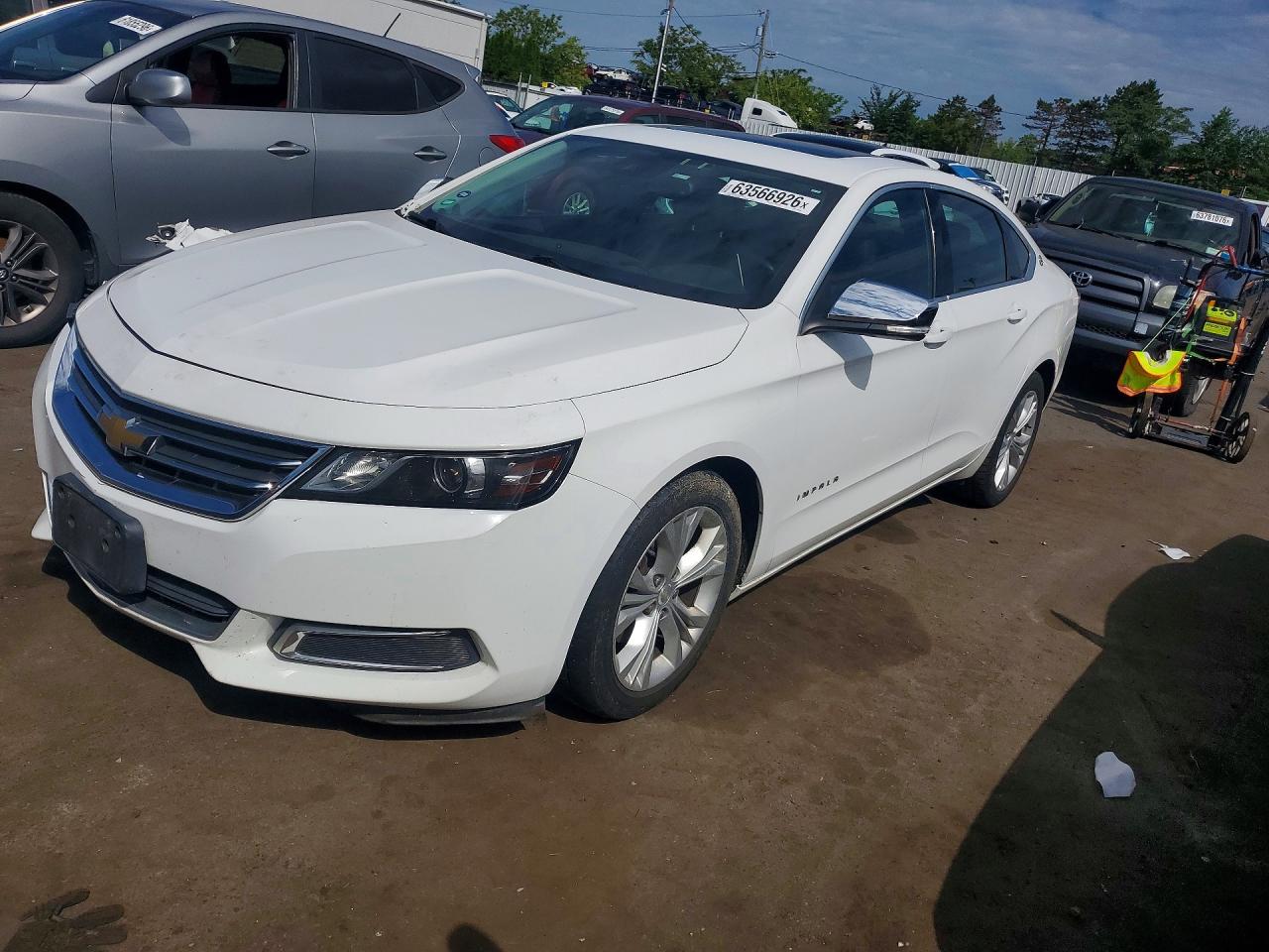 2014 Chevrolet Impala Lt White vin: 1G1115SL2EU144034