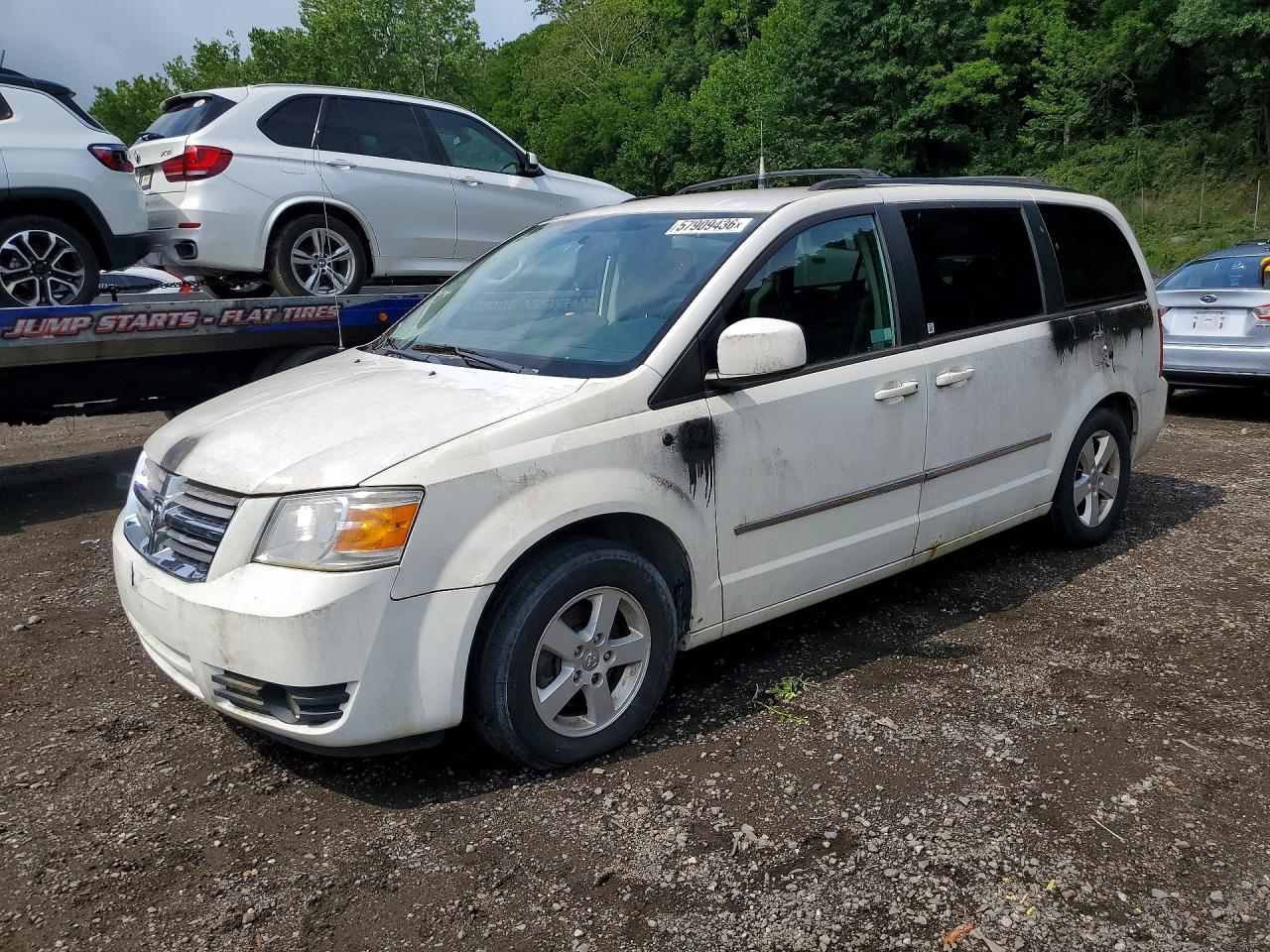 2010 Dodge Grand Caravan Sxt White vin: 2D4RN5D11AR459427