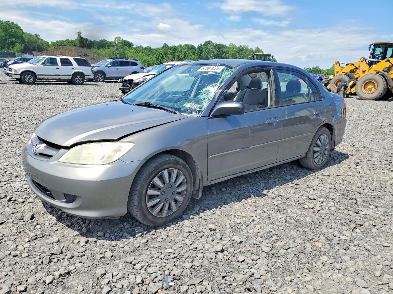 2005 Honda Civic Lx Серый vin: JHMES165X5S006715