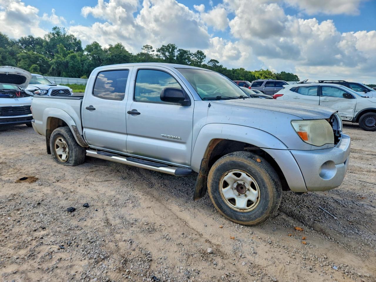 2009 Toyota Tacoma Double Cab Prerunner Silver vin: 3TMJU62NX9M077215