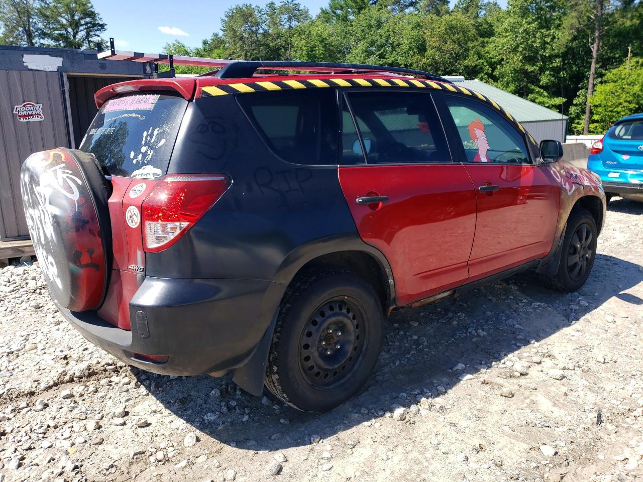 2006 Toyota Rav4 Base Red vin: JTMBD33V866014675