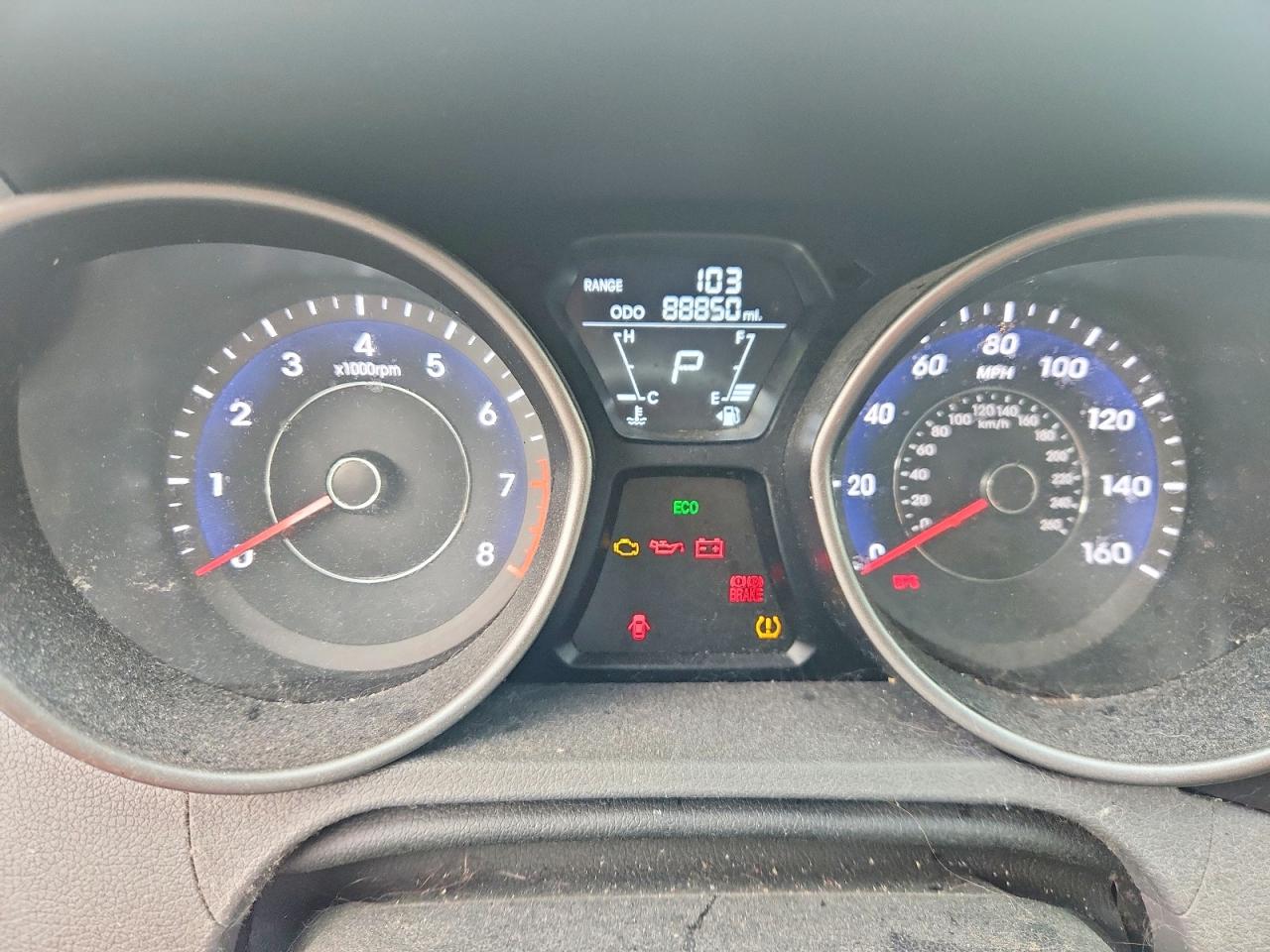 2013 Hyundai Elantra Gls Gray vin: 5NPDH4AE8DH378135
