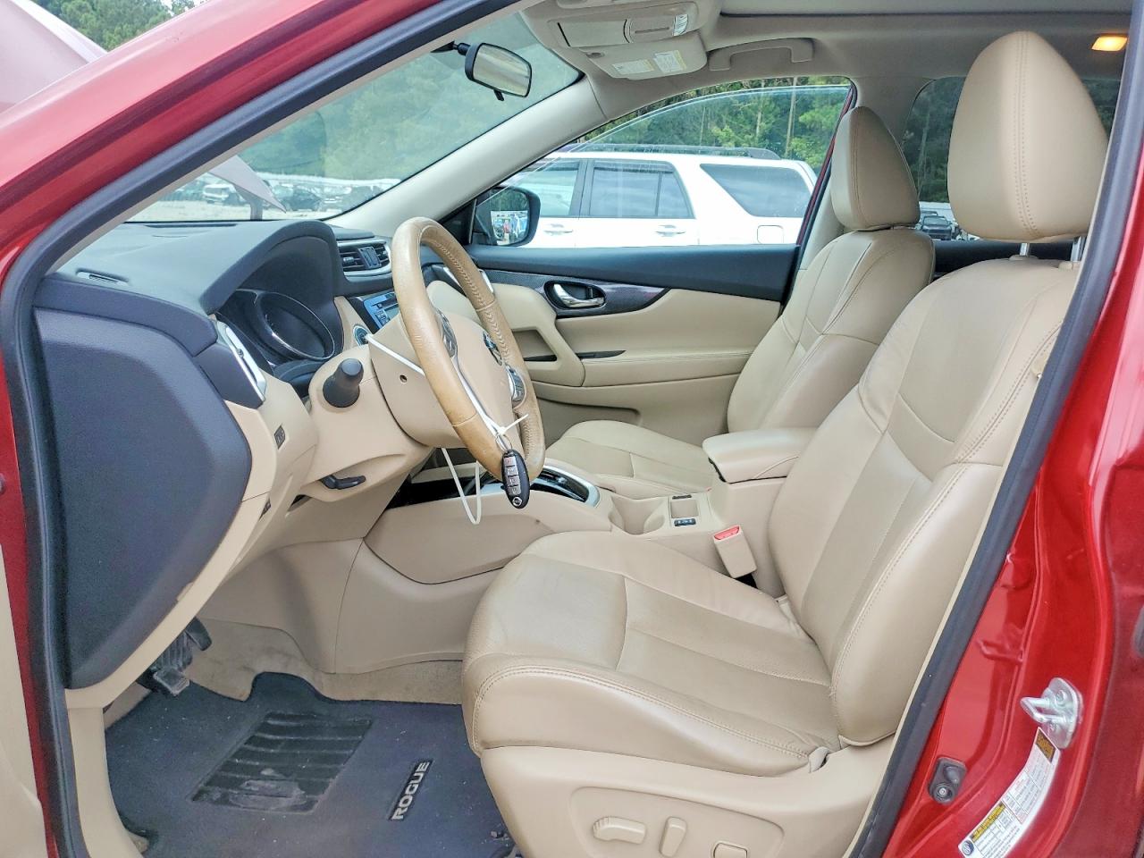 2015 Nissan Rogue Sl Red vin: 5N1AT2MT9FC787965
