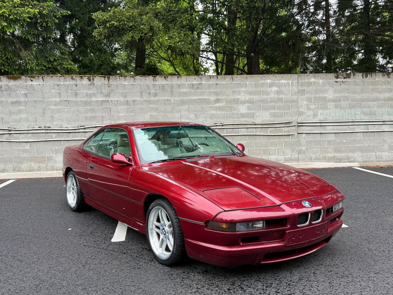 1991 Bmw 850 I Automatic Burgundy vin: WBAEG2319MCB73201
