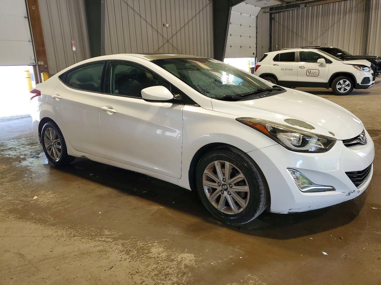 2015 Hyundai Elantra Se White vin: 5NPDH4AE0FH643746