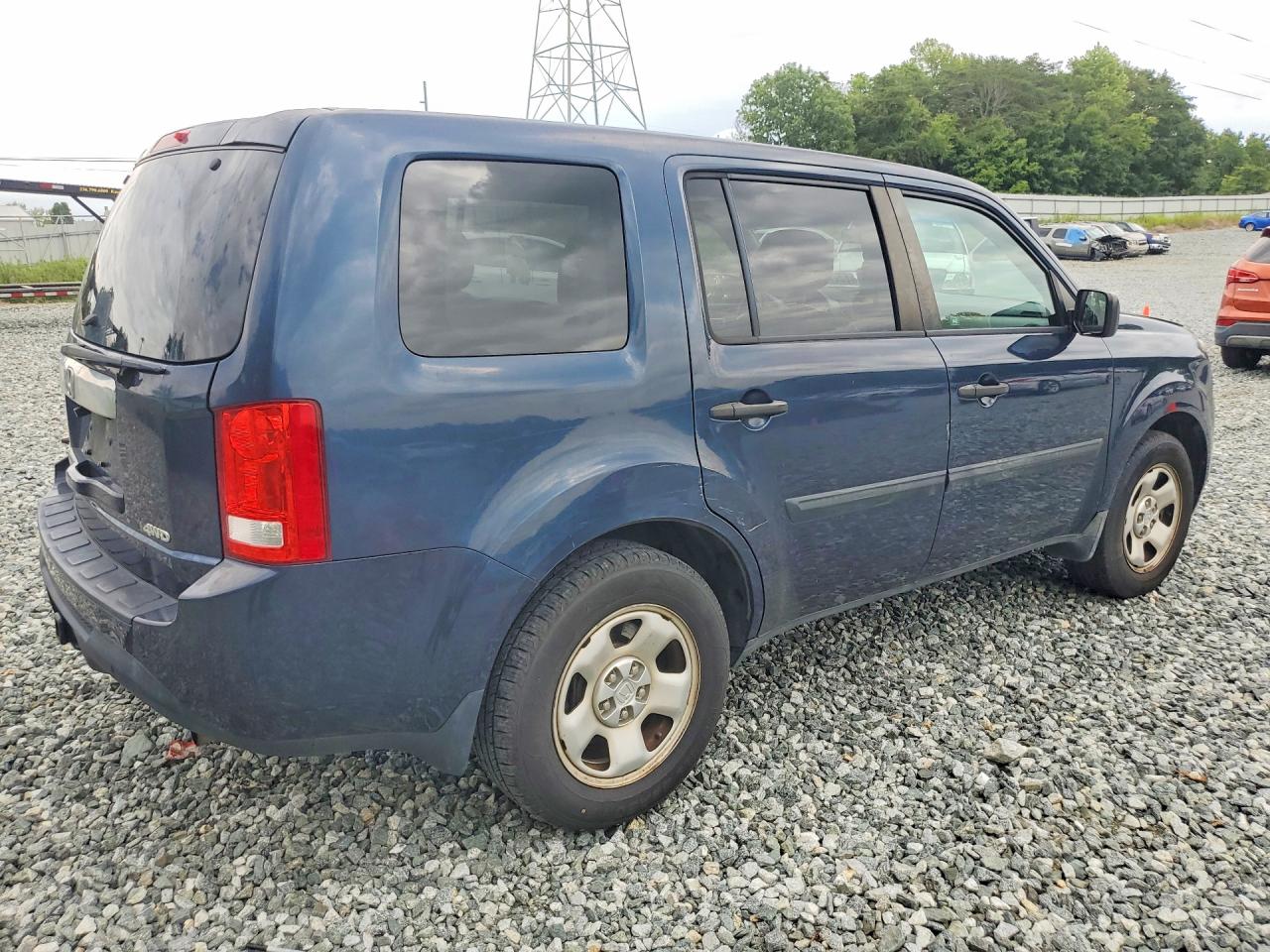 2012 Honda Pilot Lx Blue vin: 5FNYF4H28CB005449