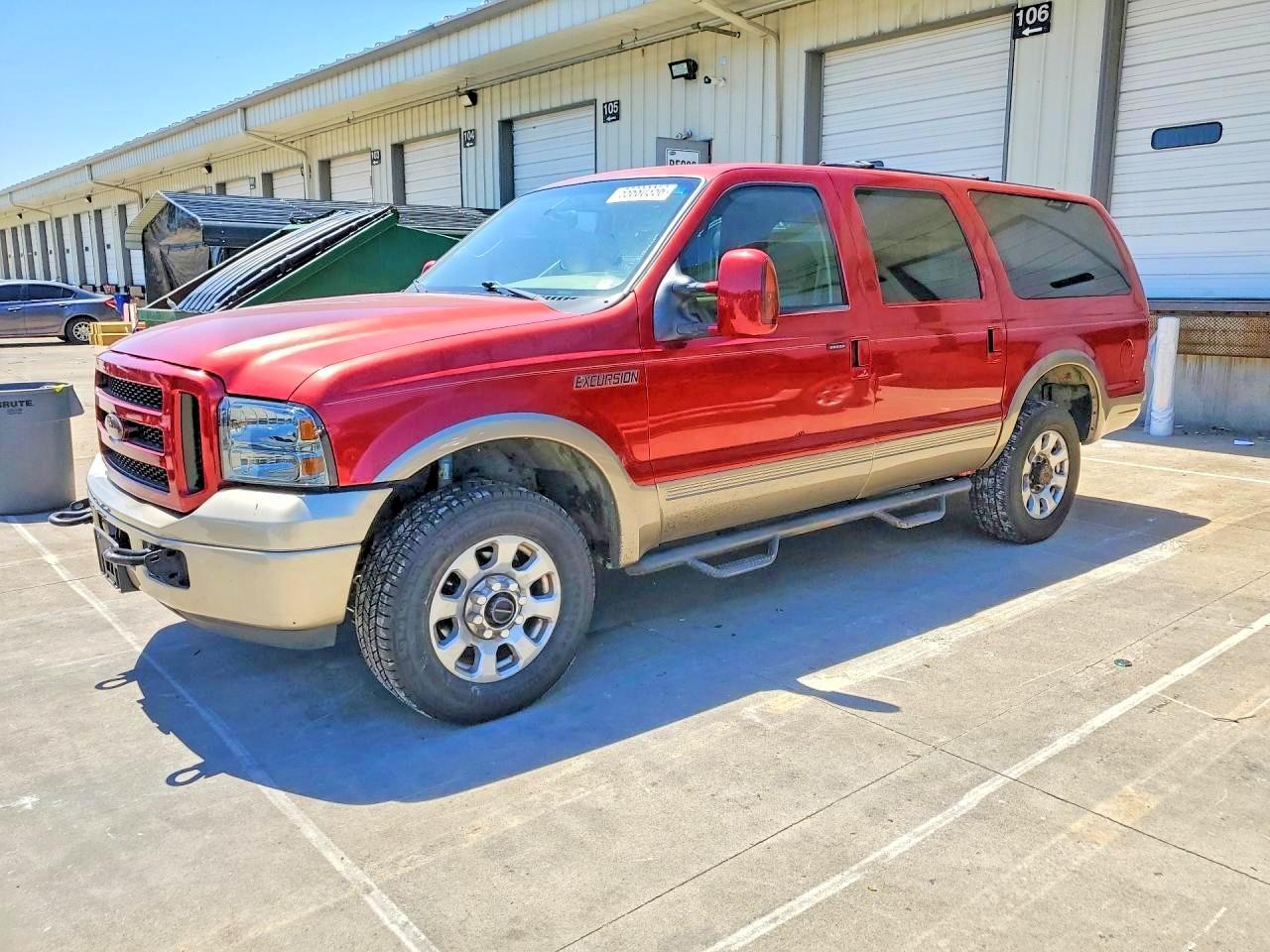 2005 Ford Excursion Eddie Bauer Red vin: 1FMSU45PX5EA49500