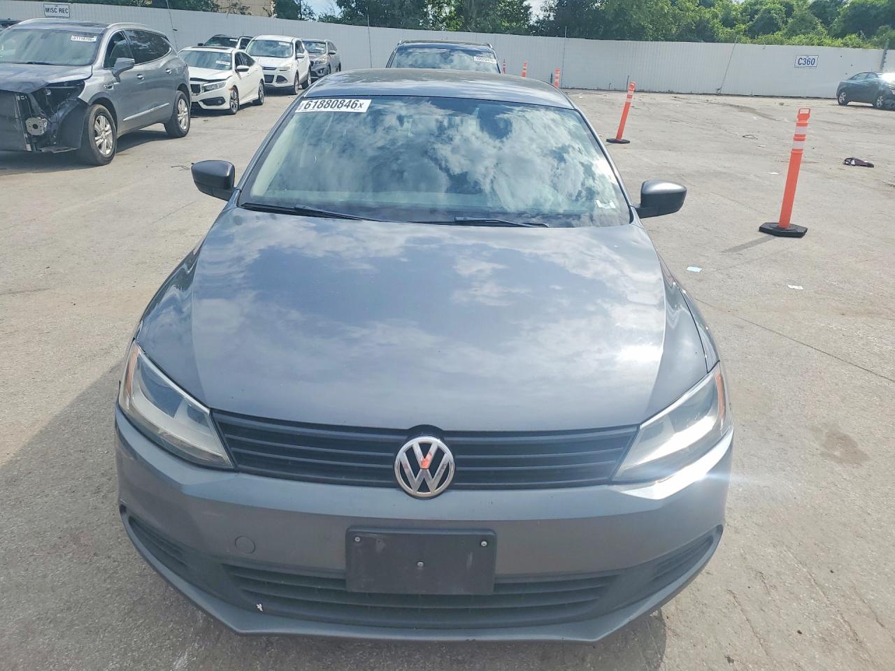 2012 Volkswagen Jetta Base Gray vin: 3VW2K7AJXCM310559