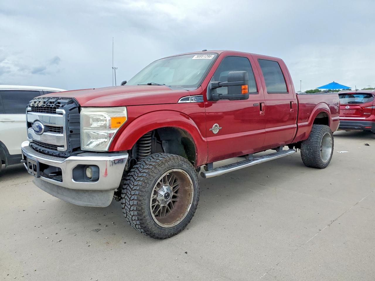 2013 Ford F250 Super Duty Maroon vin: 1FT7W2BT5DEB34303