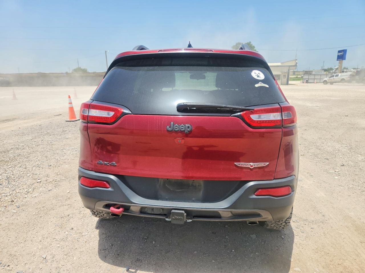 2015 Jeep Cherokee Trailhawk Burgundy vin: 1C4PJMBS8FW576152