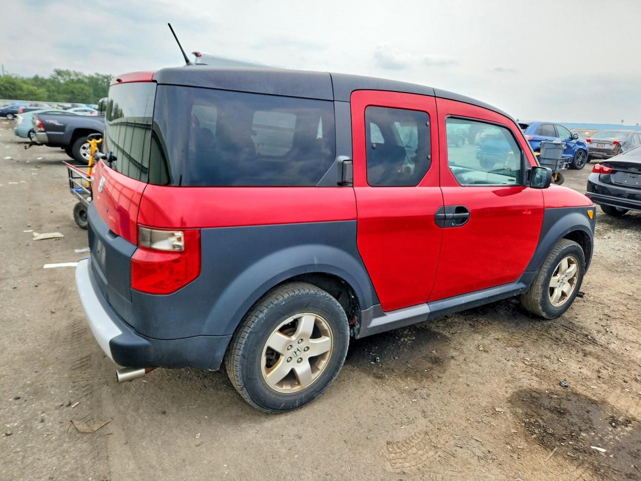 2005 Honda Element Ex Red vin: 5J6YH28675L019533