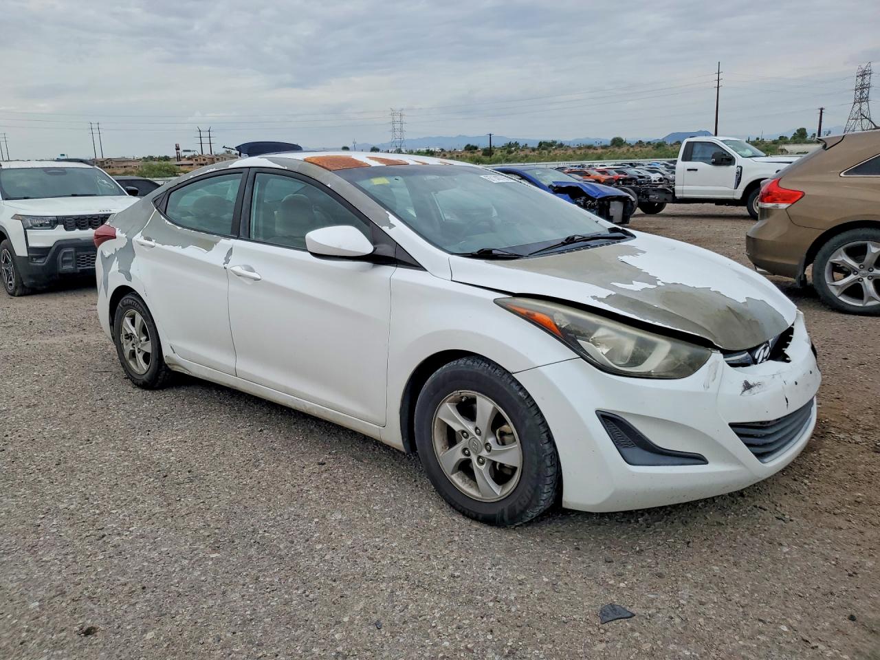 2015 Hyundai Elantra Se White vin: 5NPDH4AEXFH563693