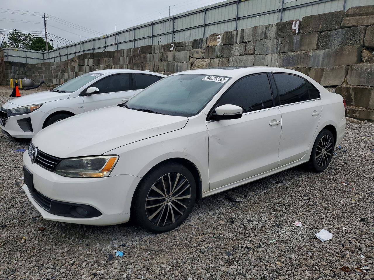 2012 Volkswagen Jetta Sel White vin: 3VWLP7AJ0CM424527