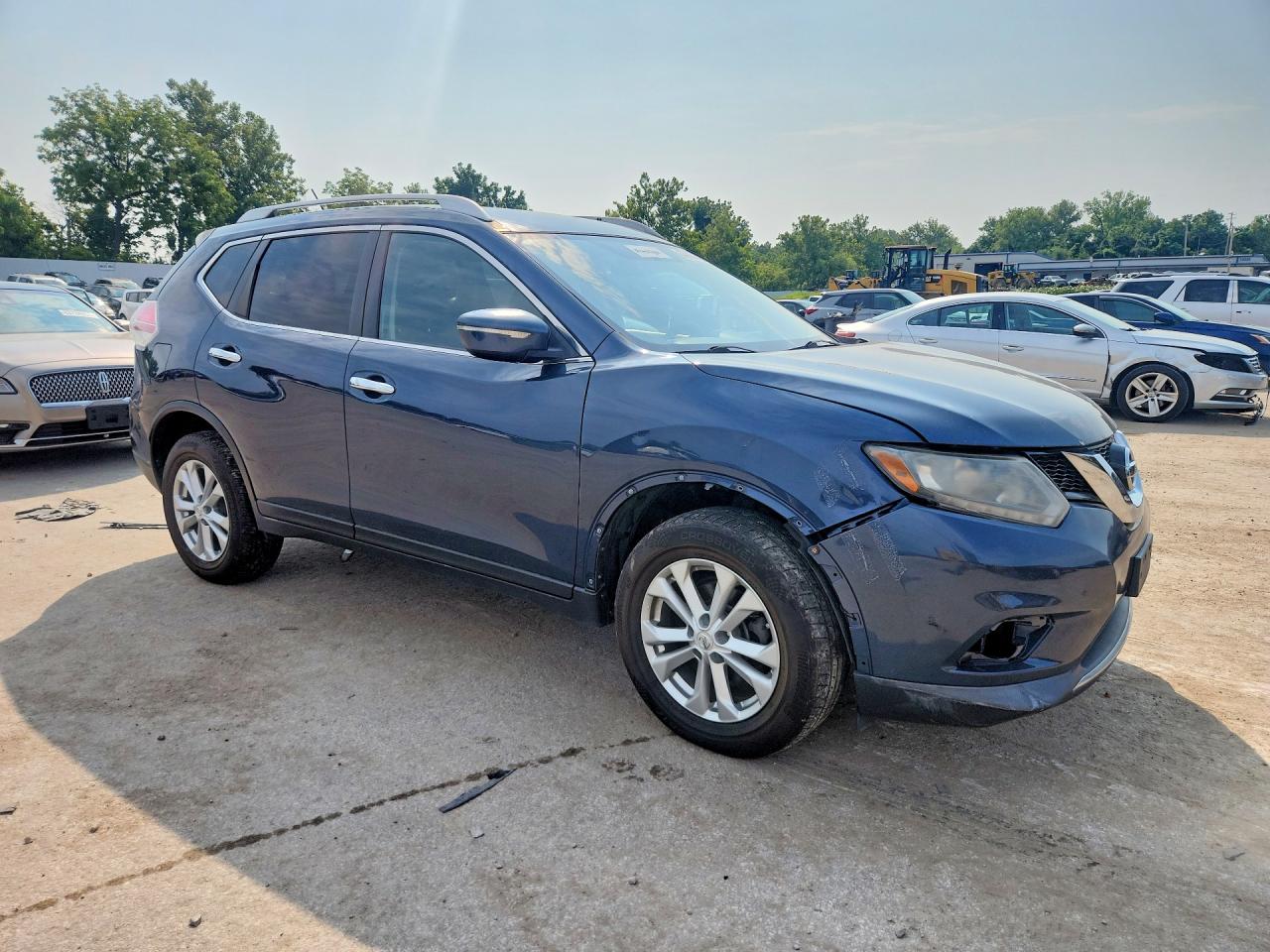 2015 Nissan Rogue Sv Blue vin: KNMAT2MV3FP525633