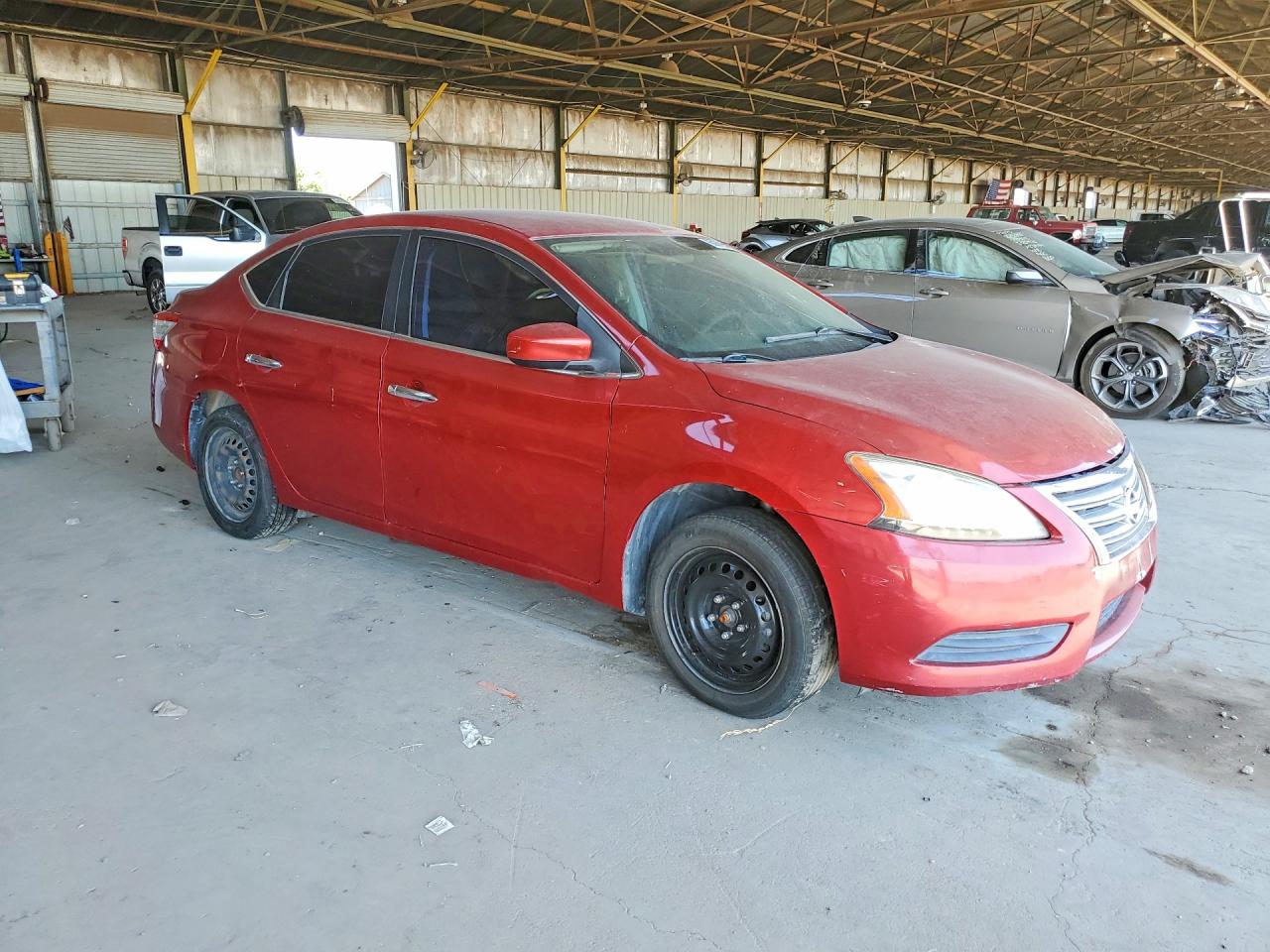 2014 Nissan Sentra S Burgundy vin: 3N1AB7AP4EL630636